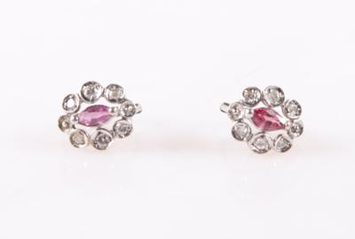 Diamant Rubin Ohrringe - Schmuck und Uhren