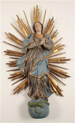 Maria Immaculata vor Strahlenkranz, - Antiquitäten & Bilder