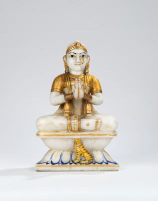 Marmorfigur der sitzenden Parvati, Indien, 19./20. Jh., - Antiquitäten