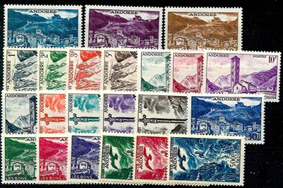 ** - Andorra (französisch) Nr.142/163, - Briefmarken