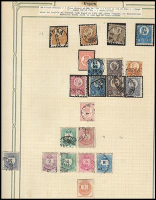 .gestempelt/*/(*) - Partie alte Teilsammlungen Osteuropa mit Rumänien - Bulgarien - Polen -Ungarn, - Briefmarken und Ansichtskarten