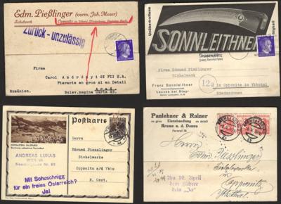 Poststück - Partie Firmenpost Österr. u. D.Reich u.a. Perfin, - Briefmarken und Ansichtskarten