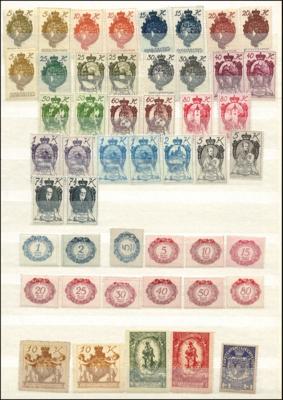 **/*/gestempelt - Lagerbestand Liechtenstein, - Briefmarken und Ansichtskarten
