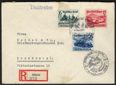 Poststück - D.Reich Nr. 695/97 auf Rekobrief mit Sonderstpl. vom Nürburgring /21.5., - Briefmarken und Ansichtskarten