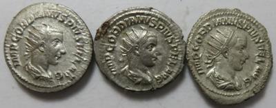 Gordianus III. 238-244 (3 Stk. AR) - Münzen und Medaillen