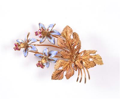 Brosche "Blumen" - Jewellery, antiques and art